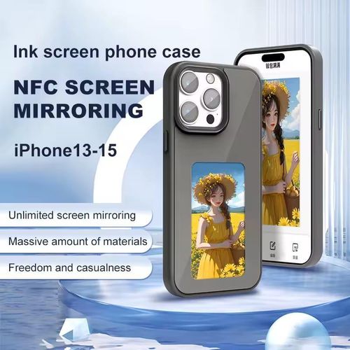 Creative Case Coque iPhone DIY Smart NFC Écran 3.7 avec Résolution 400*800, Supporte le Montage Magnétique et la Charge Sans Fil
