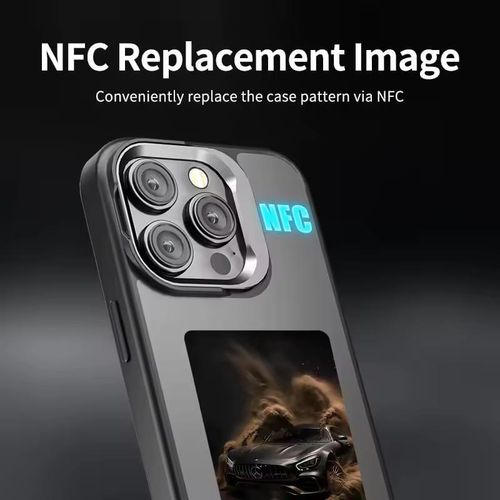 Creative Case Coque iPhone DIY Smart NFC Écran 3.7 avec Résolution 400*800, Supporte le Montage Magnétique et la Charge Sans Fil
