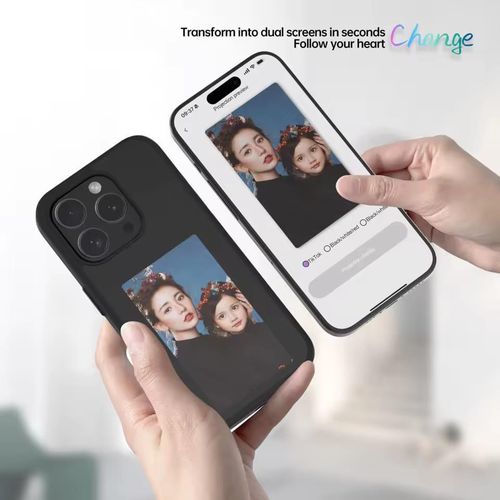 Creative Case Coque iPhone DIY Smart NFC Écran 3.7 avec Résolution 400*800, Supporte le Montage Magnétique et la Charge Sans Fil