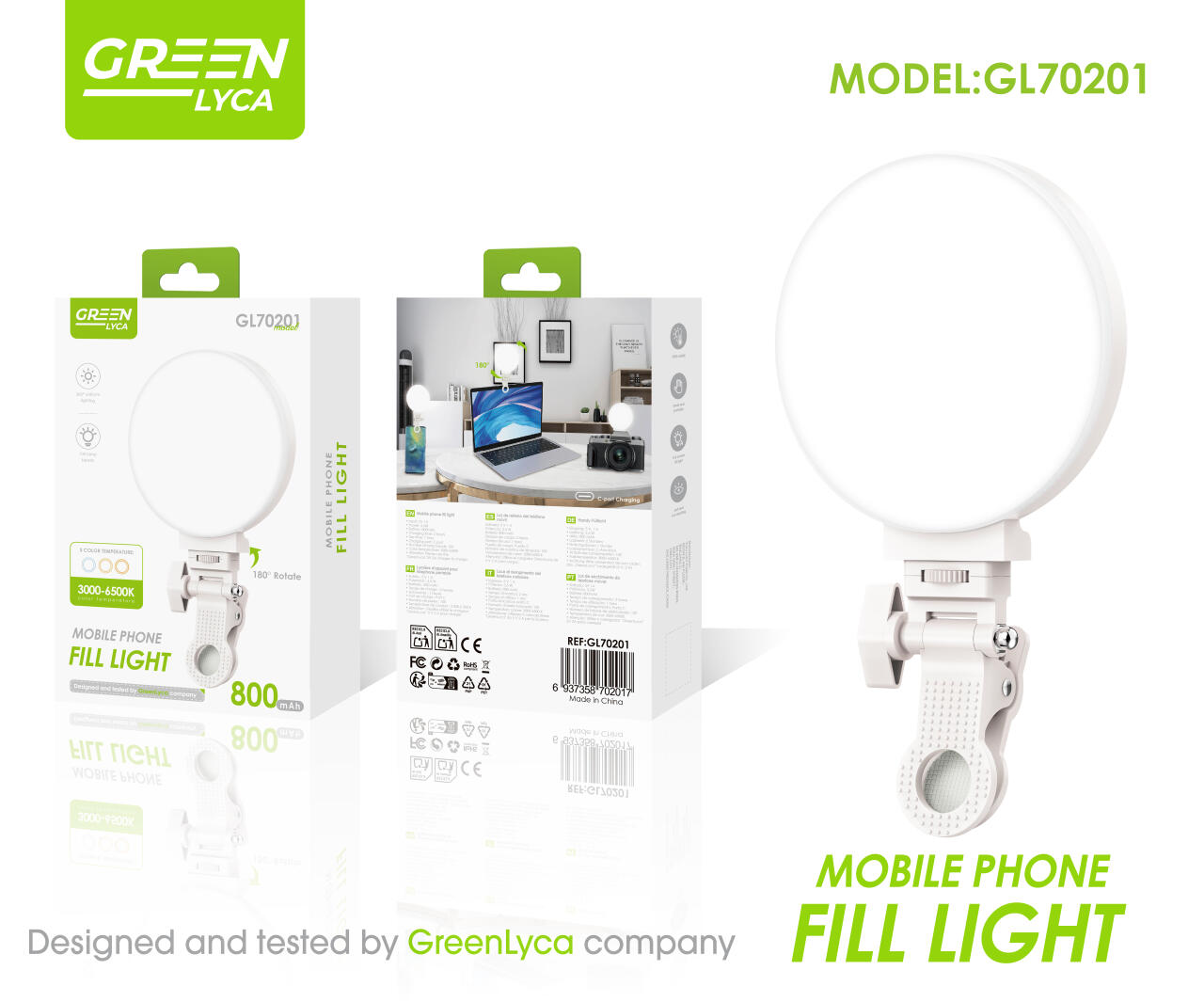 Luz de Relleno para Móvil – Iluminación Portátil para Fotos y Vídeos