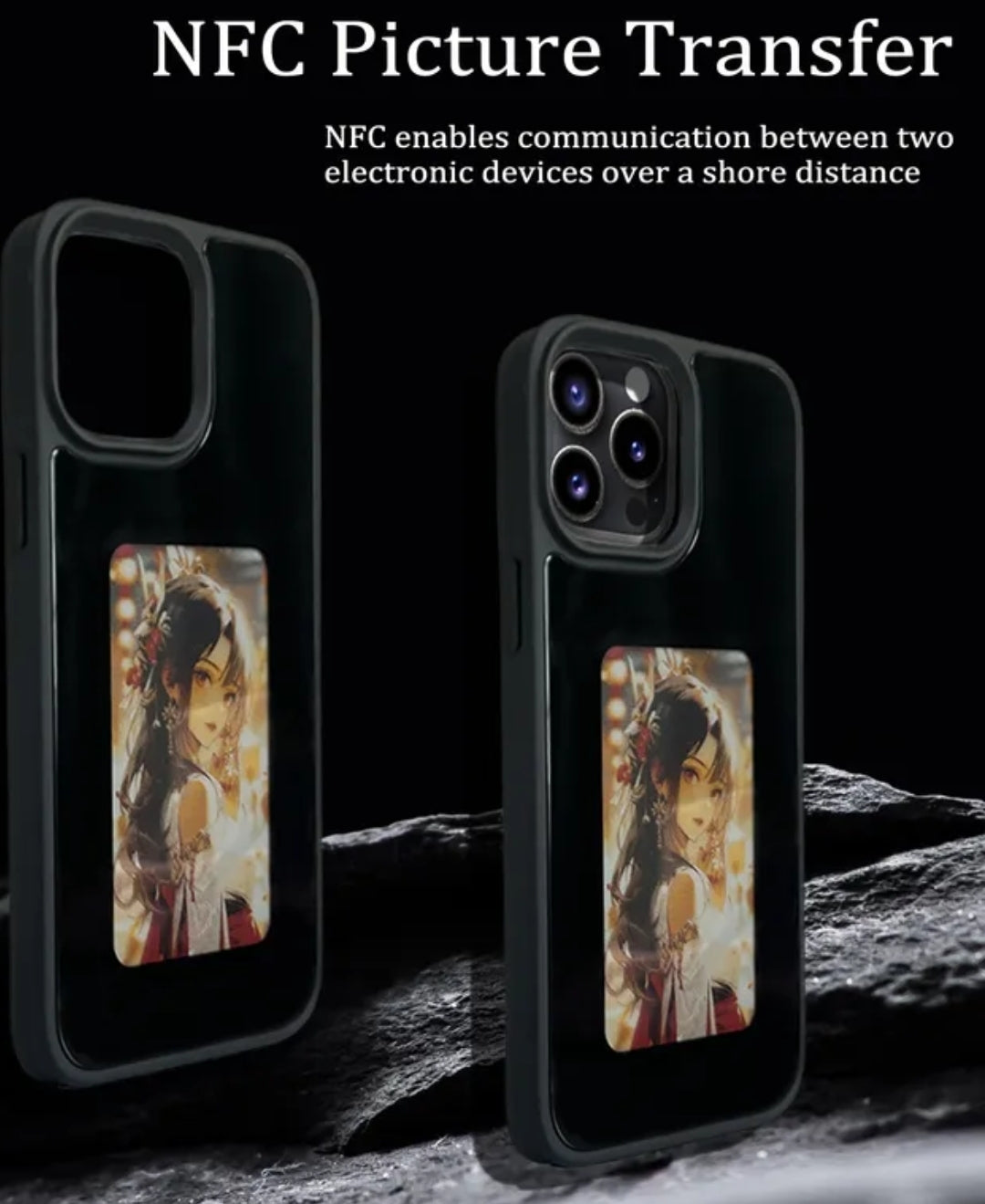 Creative Case Coque iPhone DIY Smart NFC Écran 3.7 avec Résolution 400*800, Supporte le Montage Magnétique et la Charge Sans Fil