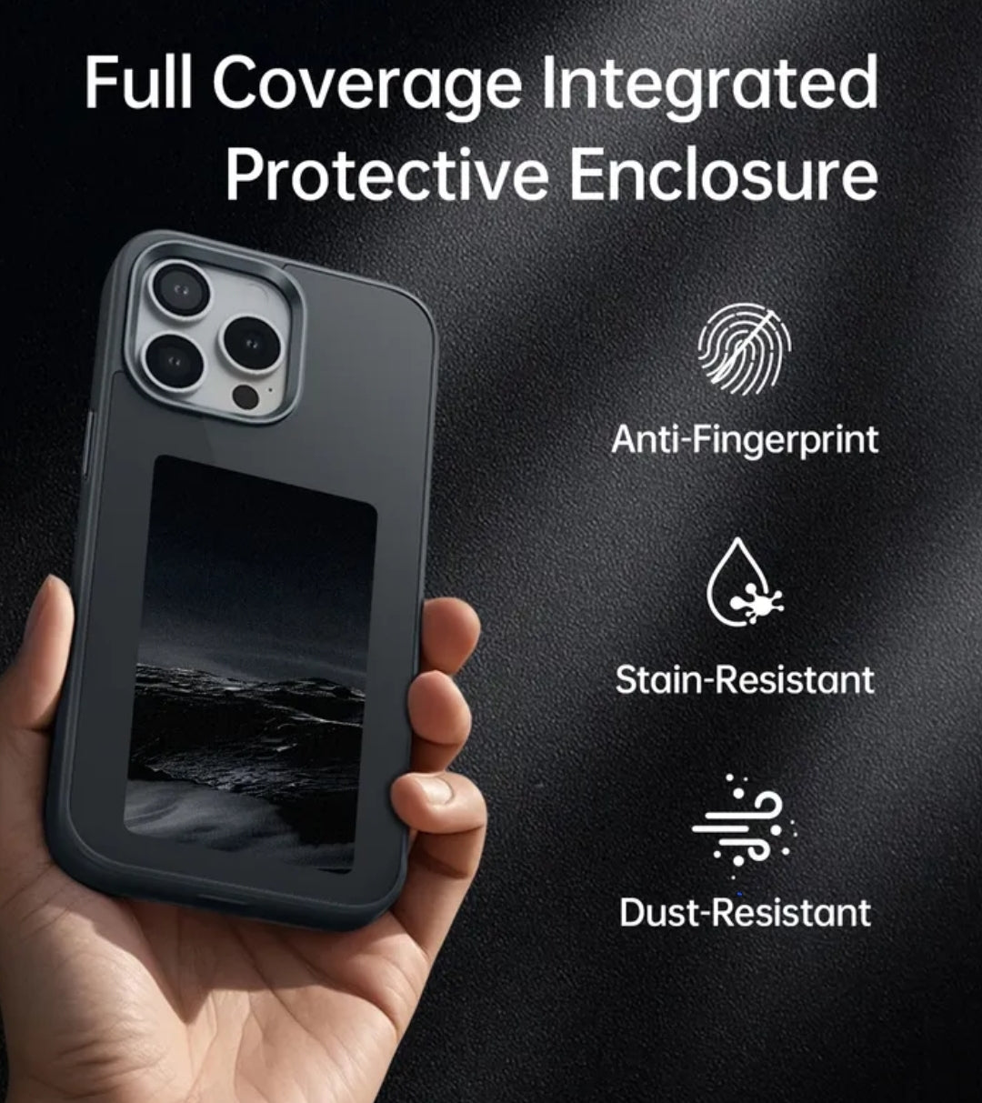 Creative Case Coque iPhone DIY Smart NFC Écran 3.7 avec Résolution 400*800, Supporte le Montage Magnétique et la Charge Sans Fil